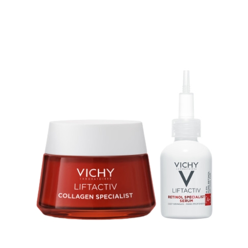 Vichy Liftactiv Retinol Specialist Anti-Rimpels Nacht Routine Kit Mijnhuidonline advies